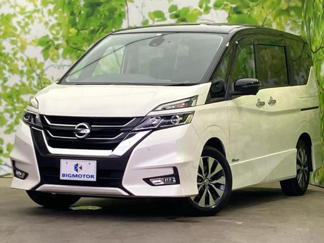 日産 セレナ ハイウェイスター　保証書／純正　９インチ　ＳＤナビ／エマージェンシーブレーキ／両側電動スライドドア／アラウンドビューモニター／車線逸脱防止支援システム／パーキングアシスト　バックガイド　衝突被害軽減システム　禁煙車