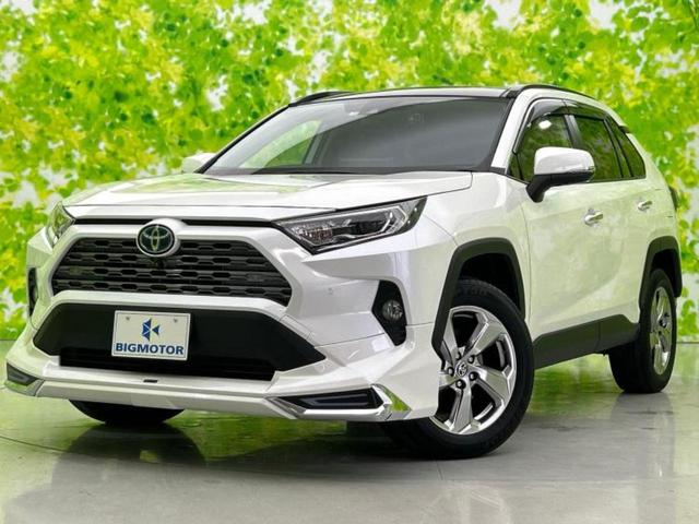 トヨタ ＲＡＶ４ ４ＷＤハイブリッドＧ　サンルーフ／モデリスタエアロ／保証書／ディスプレイオーディオ＋ナビ９インチ／デジタルインナーミラー／衝突安全装置／シートヒーター　前席／パノラミックビューモニター／車線逸脱防止支援システム　フルエアロ