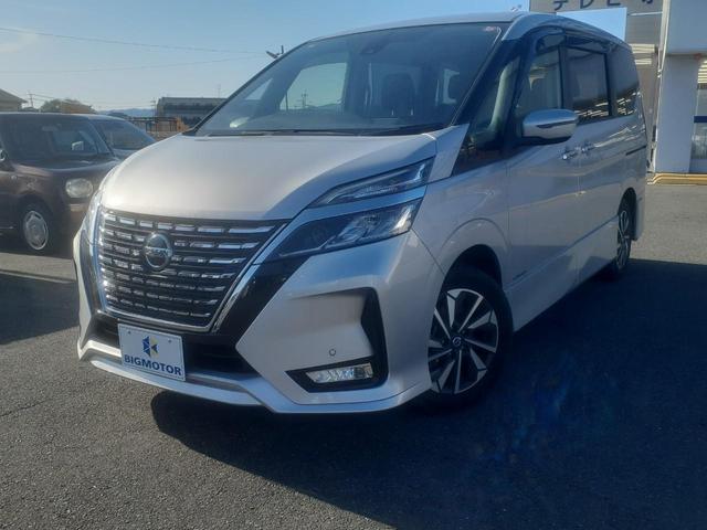 セレナ(日産) ハイウェイスターＶ　純正　９インチ　ナビ／フリップダウンモニター　純正　９インチ／エマージェンシーブレーキ／両側電動スライドドア／車線逸脱防止支援システム／パーキングアシスト　バックガイド 中古車画像