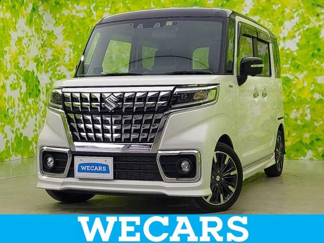 ４ＷＤハイブリッドＸＳターボ　新品タイヤ／保証書／純正　９インチ　ＳＤナビ／セーフティサポート（スズキ）／両側電動スライドドア／シートヒーター　前席／全方位モニター用カメラ／車線逸脱防止支援システム／シート　ハーフレザー　ドラレコ