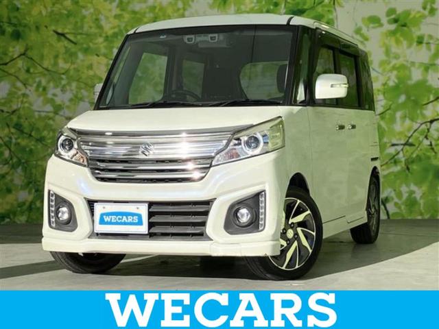 スペーシアカスタム ＸＳ　新品タイヤ／保証書／社外　ＳＤナビ／両側電動スライドドア／シートヒーター　運転席／ヘッドランプ　ＨＩＤ／Ｂｌｕｅｔｏｏｔｈ接続／ＥＴＣ／ＥＢＤ付ＡＢＳ／アイドリングストップ／バックモニター（1枚目）