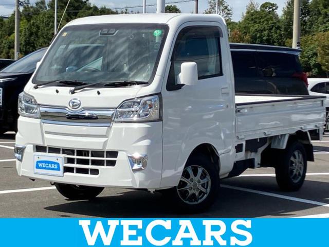 ハイゼットトラック エクストラＳＡ３ｔ　社外　ＳＤナビ／スマートアシスト（トヨタ・ダイハツ）／車線逸脱防止支援システム／ヘッドランプ　ＨＩＤ／Ｂｌｕｅｔｏｏｔｈ接続／ＥＢＤ付ＡＢＳ／横滑り防止装置／フルセグＴＶ／エアバッグ　運転席（1枚目）