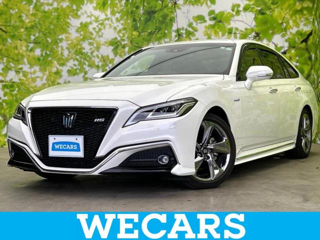 クラウンハイブリッド ＲＳ　新品タイヤ／保証書／純正　ＳＤナビ／トヨタセーフティセンス／シートヒーター　前席／車線逸脱防止支援システム／ヘッドランプ　ＬＥＤ／Ｂｌｕｅｔｏｏｔｈ接続／ＥＴＣ／ＥＢＤ付ＡＢＳ／横滑り防止装置（1枚目）