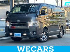 ハイエースバン ロングスーパーGLダークプライム2 TRDエアロ/保証書/社外 11インチ SDナビ/デジタルインナーミラー/トヨタセーフティセンス/パノラミックビューモニター/車線逸脱防止支援システム/パーキングアシスト バックガイド 全周囲カメラ 中古車画像