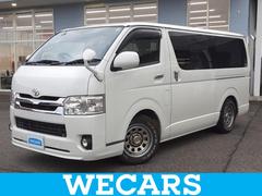 ハイエースバン ロングスーパーGLダークプライム 保証書/両側電動スライドドア/ヘッドランプ LED/ABS/バックモニター/MTモード付き/パワーウインドウ/エンジンスタートボタン/キーレスエントリー/オートエアコン/パワーステアリング 中古車画像