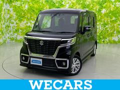 スペーシアカスタム 4WDハイブリッドGS 新品タイヤ/保証書/社外 SDナビ/電動スライドドア/シートヒーター/ヘッドランプ LED/USBジャック/Bluetooth接続/EBD付ABS/横滑り防止装置/アイドリングストップ バックカメラ 中古車画像