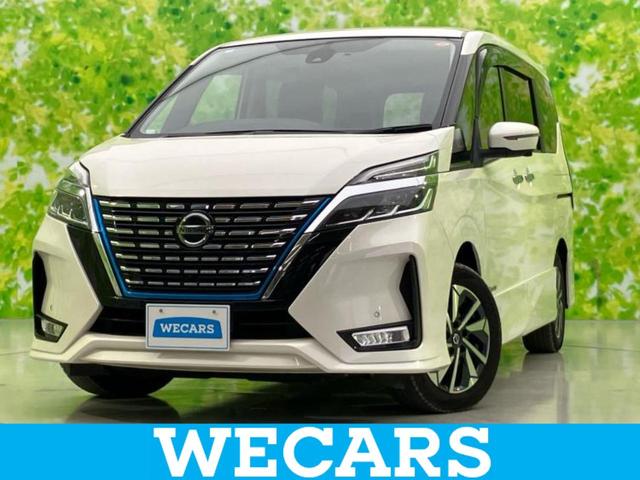 セレナ(日産) ｅパワーハイウェイスターＶ　純正　１０インチ　メモリーナビ／フリップダウンモニター　純正　１１インチ／インテリジェントルームミラー／エマージェンシーブレーキ／両側電動スライドドア／アラウンドビューモニター　衝突被害軽減システム 中古車画像