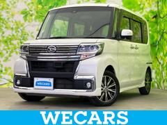 タント カスタムXトップエディションSA2 新品タイヤ/保証書/社外 SDナビ/衝突安全装置/電動スライドドア/シート ハーフレザー/ヘッドランプ LED/EBD付ABS/横滑り防止装置/アイドリングストップ/バックモニター/フルセグTV 中古車画像