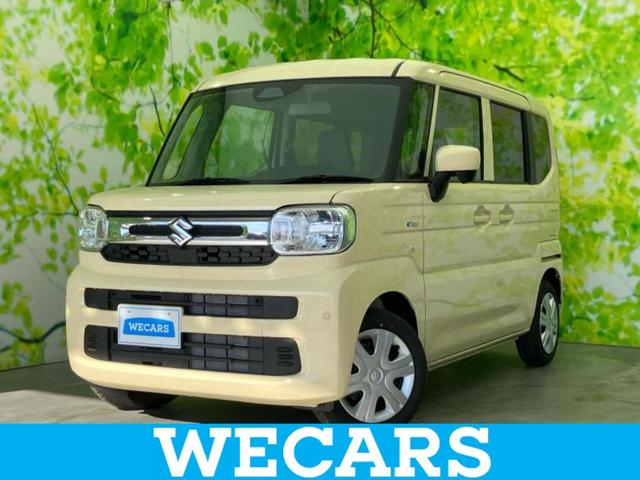 スペーシア(スズキ) ハイブリッドＧ　保証書／セーフティサポート（スズキ）／車線逸脱防止支援システム／ヘッドランプ　ＬＥＤ／ＥＢＤ付ＡＢＳ／横滑り防止装置／アイドリングストップ／エアバッグ　サイド／衝突安全ボディ　衝突被害軽減システム 中古車画像