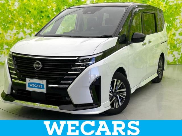 セレナ(日産) ｅパワーハイウェイスターＶ　保証書／純正　ＳＤナビ／フリップダウンモニター　純正　１１インチ／インテリジェントルームミラー／衝突安全装置／両側電動スライドドア／車線逸脱防止支援システム／プロパイロット　衝突被害軽減システム 中古車画像