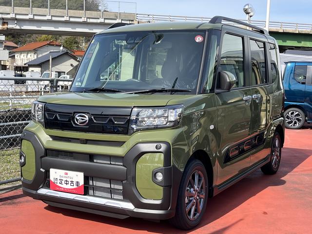 ダイハツ タント ファンクロス　ＬＥＤヘッドライト　両側パワースライドドア　記録簿　禁煙車　前席シートヒーター　プッシュボタンスタート　スマートキー　レーンアシスト　オートマチックハイビーム　認定中古車　衝突回避支援システム搭載車