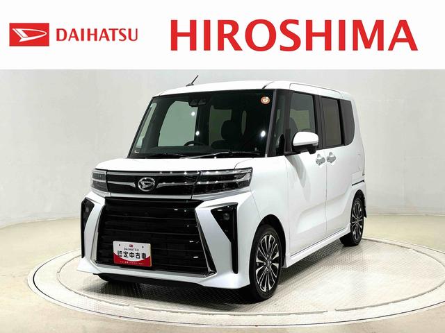 タント カスタムＲＳ　両側パワースライドドア　ターボ付き　パノラマモニター対応純正ナビ装着用アップグレードパック　運転席・助手席シートヒーター　本革巻ステアリングホイール　電動パーキングブレーキブレーキ　オートブレーキホールド機能　オートライト（1枚目）
