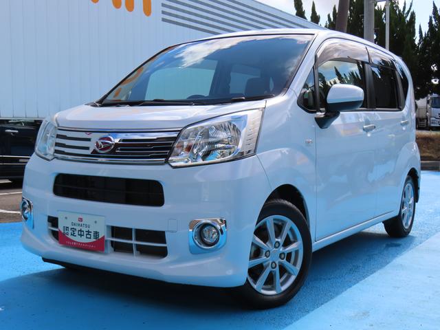 ムーヴ(ダイハツ)Xターボ SAIII 4WD CVT 660cc ナビ バックモニター 衝突被害軽減ブレーキ 横滑り防止装置 ABS アイドリングストップ プッシュボタンスタート オートエアコン ベンチシート  車検整備付 ワンオーナー車 中古車画像