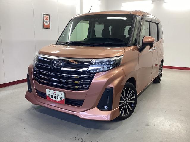 トール(ダイハツ) カスタムＧ　ターボ　衝突被害軽減ブレーキ　横滑り防止装置　オートハイビーム　アイドリングストップ　ステアリングスイッチ　オートライト　キーフリー　オートエアコン　ナビ　ドラレコ　パノラマカメラ　ＥＴＣ　マット　バイザー 中古車画像