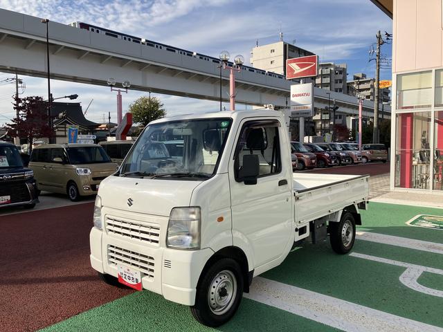 キャリイトラック KCエアコン・パワステ FM/AMラジオ ETC 5速MT車 保証1年間・距離無制限付き マニュアルエアコン パワステ 運転席エアバック 助手席エアバック 灰皿(1枚目)