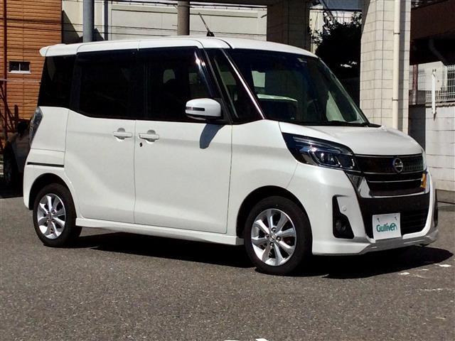 日産 デイズルークス ハイウェイスター　Ｘ　純正ＳＤナビ　インテリジェントエマージェンシーブレーキ　アラウンドビューモニター　片側パワスラ　ドラレコ　アイドリングストップ　インテリキー　シートバックテーブル　エマージェンシーストップシグナル