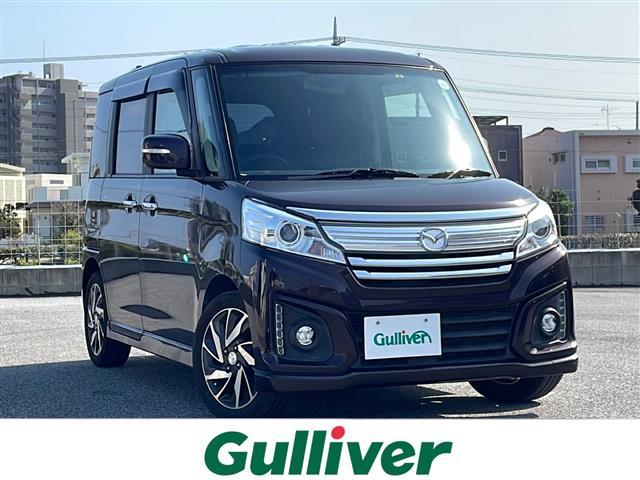 沖縄県の中古車ならフレアワゴンカスタムスタイル ＸＴ　禁煙車　純正ナビ　ワンセグＴＶ　バックカメラ　Ｂｌｕｅｔｏｏｔｈ　ＤＶＤ再生可　シートヒーター　レー　　ンアシスト　アイドルストップ　横滑り防止機能　両側パワースライドドア　スマートキー　スペアキー