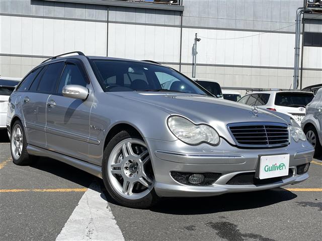 Ｃクラスステーションワゴン Ｃ３２　ＡＭＧ　ステーションワゴン　禁煙　ナビ　黒革　ＳＲ　キーレス