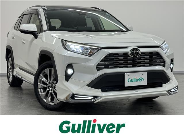 トヨタ ＲＡＶ４ Ｇ　Ｚパッケージ　純正９型ナビ　全周囲カメラ　Ｐムーンルーフ　モデリスタフルエアロ　ルーフレール　黒レザー　デジミラ　冷暖シート　温ステア　電動バックドア　メモリーパワーシート　ＢＳＭ＆ＲＣＴＡ　衝突被害軽減　ＥＴＣ