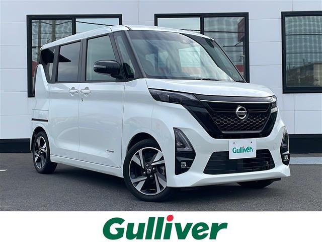 日産 ルークス ハイウェイスター　Ｇターボプロパイロットエディション　禁煙車　プロパイロット　純正ナビ　全周囲　ドラレコ　シートヒーター　両側パワスラ　エンジンスターター　ＥＴＣ　ＬＥＤ　アイドリングストップ　ハーフレザー　ステアリングスイッチ　オートライト