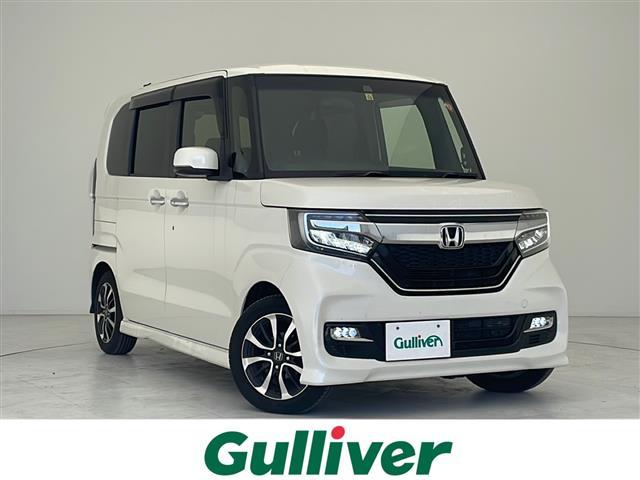 沖縄県の中古車ならＮ－ＢＯＸカスタム Ｇ・Ｌホンダセンシング　純正８インチナビ　フルセグＴＶ　ＤＶＤ再生　Ｂｕｌｅｔｏｏｔｈ接続　バックカメラ　ＥＴＣ　パワースライドドア　コーナーセンサー　純正ＬＥＤオートライト　スマートキー　純正１４インチアルミホイール