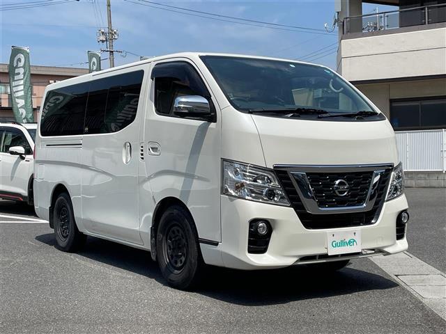 日産 ＮＶ３５０キャラバンバン ロングプレミアムＧＸ　ナビ　パワスラ　ＥＴＣ　ベッドキット　ＴＶ　全方位　フルセグ　ドラレコ　革調シートカバー