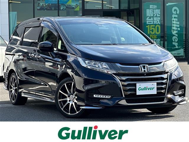 ハイブリッドアブソルート・ＥＸホンダセンシング　純正メーカーＯＰナビ　ＤＶＤ／ＤＴＶ／Ｂｌｕｅｔｏｏｔｈ／ＵＳＢ／ＨＤＭＩ　マルチビューカメラ　純正フリップダウンモニター　両側パワースライドドア　ハーフレザーシート　シートヒーター　ＡＷ付夏タイヤ有