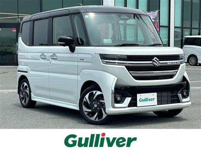 スペーシアカスタム ハイブリッドＸＳ　両側パワースライドドア　純正ナビ（フルセグＴＶ／ＡＭ・ＦＭ／ＢＴ／ＡｐｐｌｅＣａｒＰｌａｙ／ＡｎｄｒｏｉｄＡｕｔｏ）　全方位モニター　ＥＴＣ　ヘッドアップディスプレイ　前席シートヒーター　ＬＥＤ（1枚目）