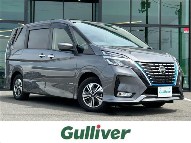 セレナ ｅ－パワー　ハイウェイスターＶ　純正７型ナビ／後席天吊モニター／両側電動スライド／左側ハンズフリースライド／プロパイロット／ブラインドスポットモニター／全周囲カメラ／純正ドライブレコーダー／温シート／ステアリングヒーター／禁煙車（1枚目）