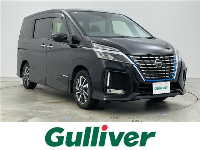 セレナ ｅ－パワー　ハイウェイスターＶ　純正１０インチナビ　アラウンドビューモニター　パーキングアシスト　プロパイロット　ビルトインＥＴＣ　ドライブレコーダー　衝突軽減ブレーキ　コーナーセンサー　社外レーダー　ＢＳＭ　両側パワースライドドア（1枚目）