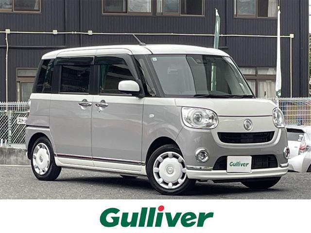 ムーヴキャンバス Ｇメイクアップリミテッド　ＳＡＩＩＩ　社外ＳＤナビ（ＦＭ／ＡＭ／ＣＤ／Ｂｌｕｅｔｏｏｔｈ）　ワンセグテレビ　衝突被害軽減装置　全方位カメラ　両側パワースライドドア　アイドリングストップ　横滑り防止装置　オートマチックハイビーム　ＥＴＣ（1枚目）