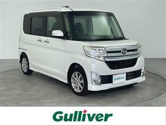 タント カスタムX トップエディションSA 衝突軽減ブレーキ 純正ナビ/TV Bluetooth DVD バックカメラ 片側パワースライドドア ステアリングスイッチ オートライト スマートキー プッシュスタート ハーフレザーシート 電格ミラー 中古車画像