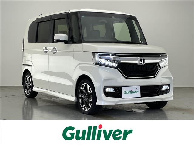 Ｎ－ＢＯＸカスタム Ｇ・Ｌターボホンダセンシング　純正８型ナビ　ホンダセンシング　禁煙車　パドルシフト　両側パワスラ　バックカメラ　黒ハーフレザー　ＬＥＤオートライト　フォグ　追従クルコン　フルセグ　ＤＶＤ　ドラレコ　ＥＴＣ　衝突軽減　レーンキープ（1枚目）