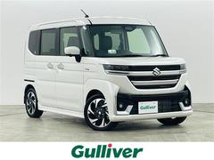 スペーシアカスタム ハイブリッドXSターボ スズキセーフティサポート 純正ナビゲーション バックカメラ アラウンドビューモニター ヘッドアップディスプレイ ハーフレザーシート シートヒーター パドルシフト ステアリングヒーター オートライト 中古車画像