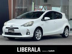 アクア S ワンオーナー/社外SDナビ/フルセグTV/CD/DVD/バックカメラ/ETC/フロアマット/ドアバイザー/16インチアルミ/スマートキー/オートライト 中古車画像