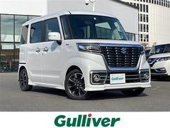 スペーシアカスタム ハイブリッドXSターボ 4WD/ターボ/衝突軽減ブレーキ/レーンキープアシスト/クルーズコントロール/社外ナビ/リアカメラ/フルセグTV/Bluetooth/両側パワースライドドア/シートヒーター 中古車画像