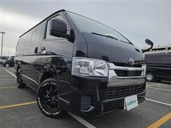 ハイエースバン ロングDX GLパッケージ 純正ナビ バックカメラ ETC ドラレコ パーキングサポートブレーキ オートマチックハイビーム クリアランスソナー 電動格納ミラー 革調シートカバー オートライト 社外アルミ リモコンキー 禁煙車 中古車画像