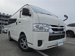 ハイエースバン ロングDX GLパッケージ 禁煙車 ワンオーナー 全方位モニタ ドラレコ 衝突被害軽減 車線逸脱防止 前後静止物検知 デジタルインナーミラー 純正LEDオートライト 純正ナビ フルセグ ビルトインETC2.0 純正15インチAW 中古車画像