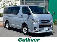 ハイエースバン ロングDX GLパッケージ 4WD ワンオーナー 社外メモリナビ フルセグ Bluetooth バックカメラ ETC 前方ドラレコ 電格ミラー キーレス 純正ラバーマット 社外15インチAW フォグ モデリスタフロントスポイラー 中古車画像