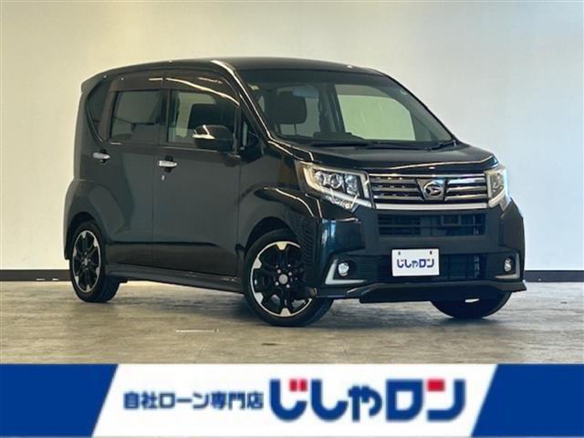 ムーヴ(ダイハツ) カスタム RS ハイパーSA 純正SDナビ 衝突被害軽減システム コーナーセンサー ハーフレザーシート ETC 横滑り防止装置 盗難防止装置 純正アルミホイール プッシュスタート バックカメラ オートライト オートエアコン 中古車画像