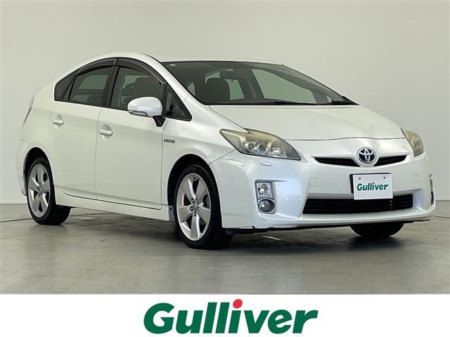 プリウス(トヨタ) Sツーリングセレクション 純正SDナビ フルセグ BT CD DVD ビルトインETC バックカメラプッシュスタート スマートキー LEDヘッドライト フォグランプ 純正ドアバイザー 純正フロアマット 中古車画像