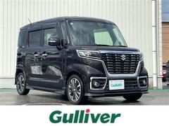 スペーシアカスタム ハイブリッドXS 純正ナビ/フルセグTV/DVD再生/Bluetooth/アラウンドビューモニター/両側パワースライドドア/ハーフレザーシート/運転席助手席シートヒーター/ビルトインETC/コーナーセンサー 中古車画像