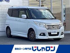 ソリオ　ハイブリッドＭＺ　社外ナビ　バックモニター　Ｂｌｕｅｔｏｏｔｈ接続　フルセグＴＶ　社外フロアマット　社外アルミホイール　両側パワースライドドア　ＨＩＤヘッドライト　スマートキー　シートヒーター　ビルトインＥＴＣ（スズキ）