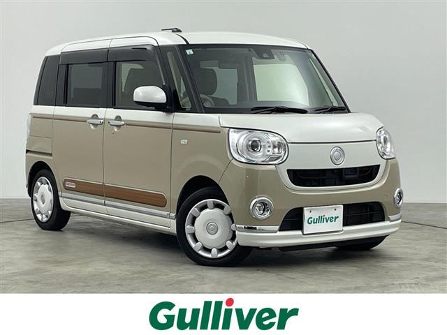 ムーヴキャンバス(ダイハツ) Ｇメイクアップ　ＳＡＩＩ　純正８インチナビ　ワンオーナー　全方位カメラ　両側パワースライドドア　衝突軽減　ドライブレコーダー　シートヒーター　寒冷地　横滑り防止　シートカバー　簡易テーブル　スマートキー　プッシュスタート　禁煙 中古車画像