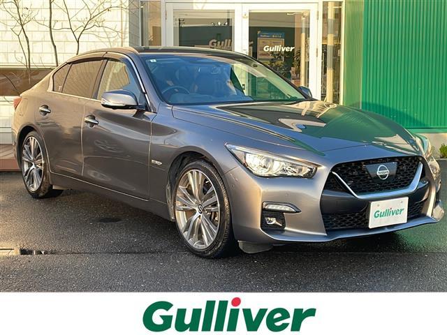 スカイライン(日産) ハイブリッド　ＧＴ　タイプＳＰ　４ＷＤ　純正ナビＴＶ　アラウンドビューモニター　黒レザーシート　前席パワーシート・ヒーター　プロパイロット　追従クルコン　ヘッドアップディスプレイ　純正エンスタ　純正ドラレコ　ＬＥＤライト　純１９ＡＷ 中古車画像