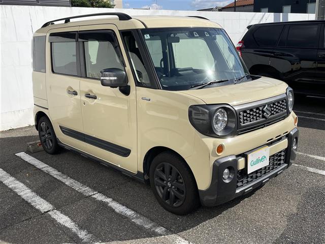 スペーシアギア(スズキ) ハイブリッドＸＺ　ターボ　ワンオーナー４ＷＤターボ純正ホイール夏タイヤ装着Aftermarketスタッドレスタイヤ３本車載メモリナビフルセグテレビバックカメラドライブレコーダーアラウンドビューモニターアイドリングストップウ 中古車画像