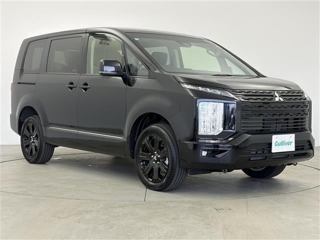 デリカＤ：５(三菱) ブラックエディション　登録済未使用車　純正ナビ　バックカメラ　レザーシート　両側パワースライドドア　衝突被害軽減ブレーキ　レーダークルーズコントロール　純正１８インチアルミホイール　ＬＥＤヘッドライト　フルセグＴＶ 中古車画像