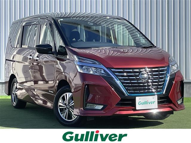 セレナ(日産) ｅ−パワー　ハイウェイスター　禁煙車　純正１０型ＳＤナビ　純正後席モニター　ドライブレコーダー　エマージェンシーブレーキ　ブラインドスポットモニター　コーナーセンサー　クルーズコントロール　革巻きステアリング　ステアリングスイッチ 中古車画像