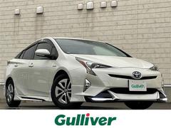 プリウス S 4WD トヨタセーフティセンス 純正9インチナビTV Bluetooth レーダークルーズコントロール 衝突被害軽減ブレーキ 社外エアロ LEDヘッドライト&フォグライト 革巻きステアリング ETC 中古車画像