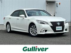 クラウンハイブリッド アスリートS 純正ナビ フルセグ DVD再生 Bluetooth バックカメラ 追従クルーズコントロール レーンキープアシスト LEDオートライト シートヒーター パワーシート ドラレコ ETC 純正17AW 中古車画像